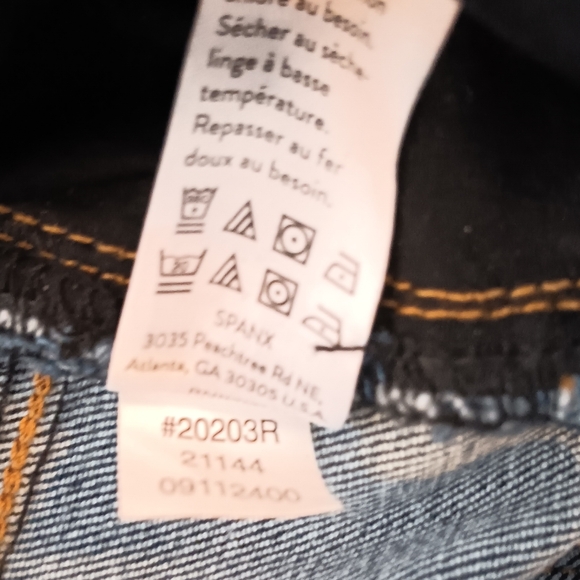 Spanx Jeans Women's Blue Size M Distressed Skinny Ankle Slimming Med Wash - Picture 7 of 12